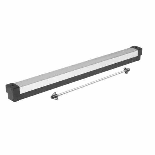 Seco-Larm Push-to-Exit Bar for 36" doors. Brushed aluminum with a black base. Includes two built-in SLM-SD-961A-36 - main